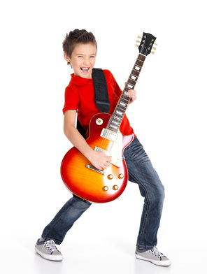 boy with rock guitar, guitar lessons chesapeake
